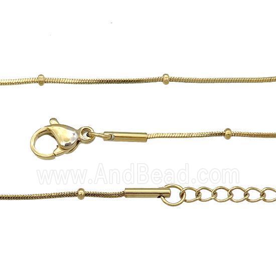 Stainless Steel Necklace Chain Gold Plated