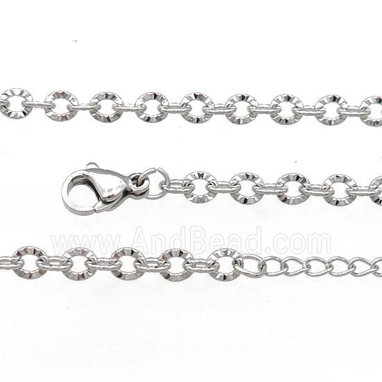 Raw Stainless Steel Necklace Chain