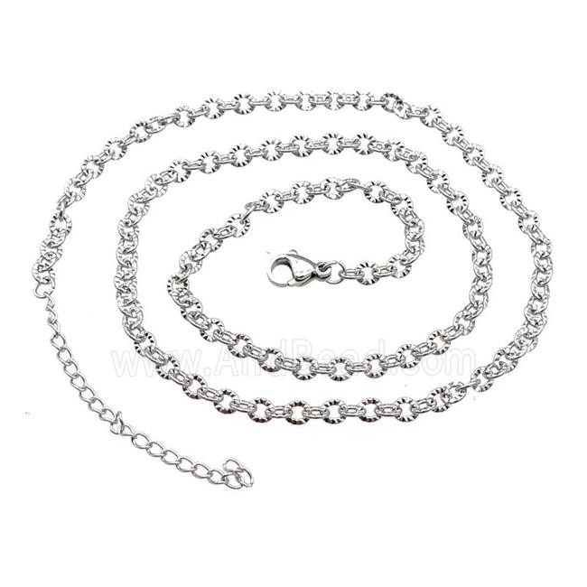 Raw Stainless Steel Necklace Chain