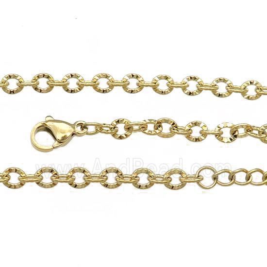 Stainless Steel Necklace Chain Gold Plated