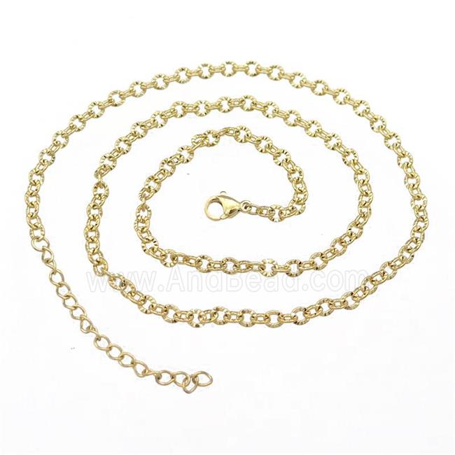 Stainless Steel Necklace Chain Gold Plated