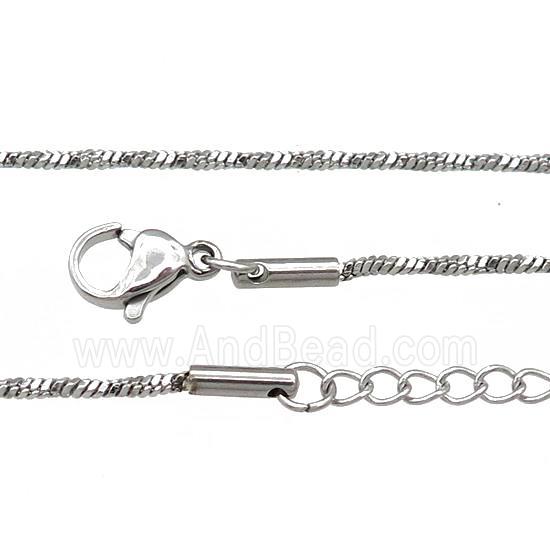 Raw Stainless Steel Necklace Chain