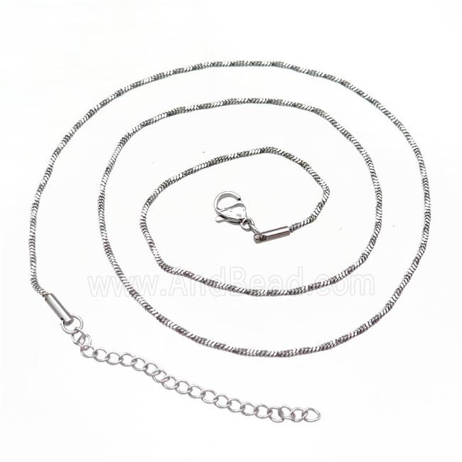 Raw Stainless Steel Necklace Chain