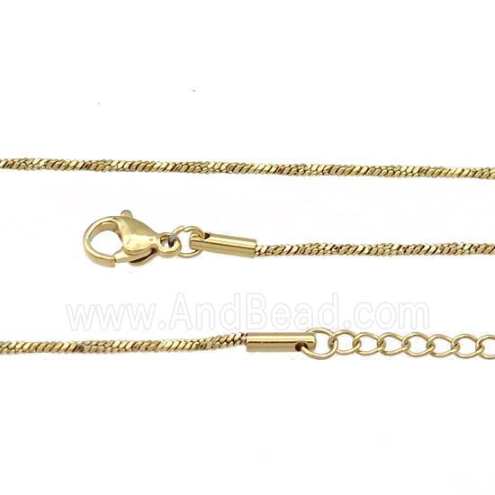 Stainless Steel Necklace Chain Gold Plated