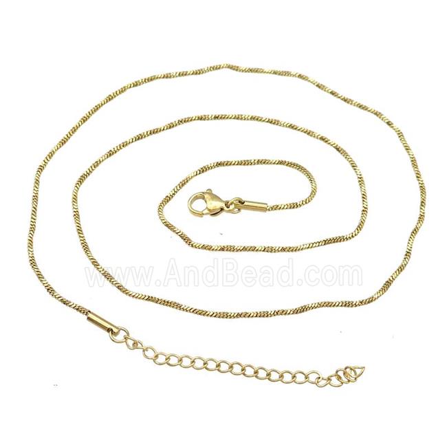 Stainless Steel Necklace Chain Gold Plated