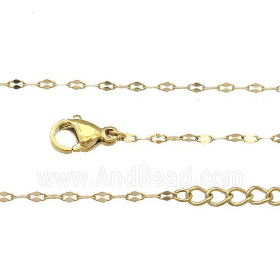 Stainless Steel Necklace Chain Gold Plated