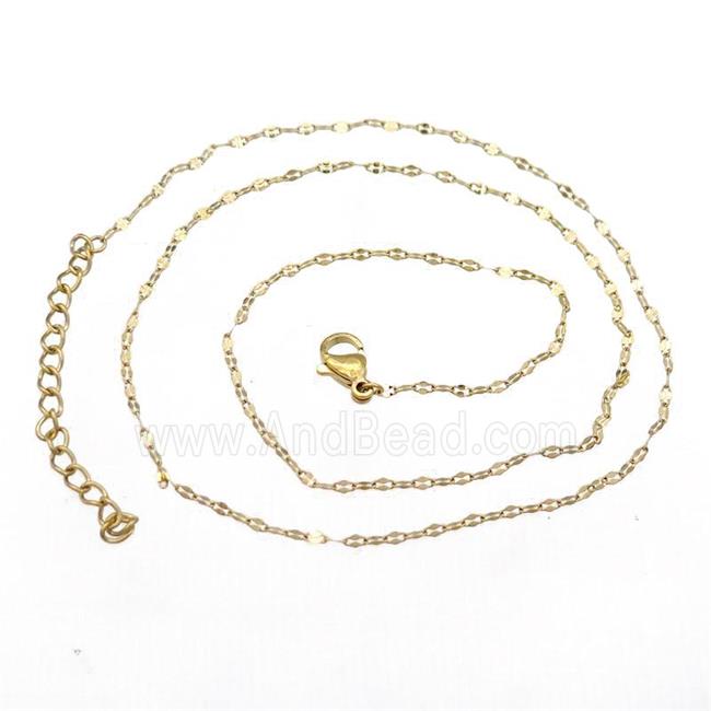 Stainless Steel Necklace Chain Gold Plated