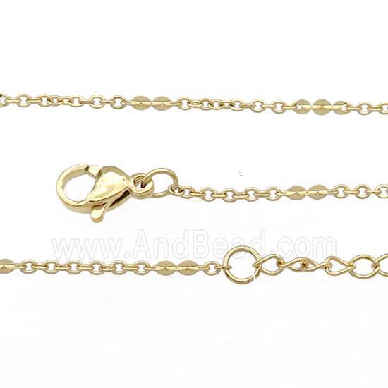 Stainless Steel Necklace Chain Gold Plated