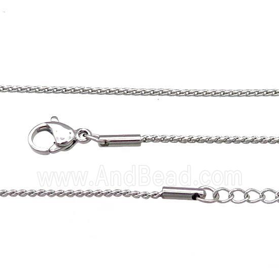 Raw Stainless Steel Necklace Chain