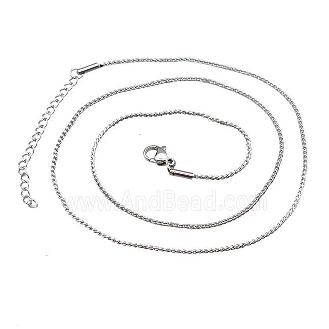 Raw Stainless Steel Necklace Chain