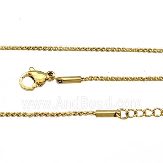 Stainless Steel Necklace Chain Gold Plated