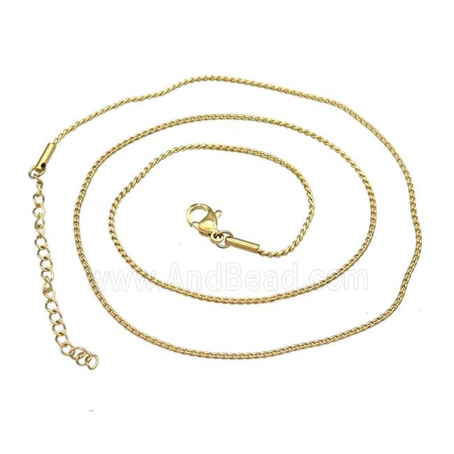 Stainless Steel Necklace Chain Gold Plated