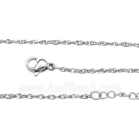 Raw Stainless Steel Necklace Chain