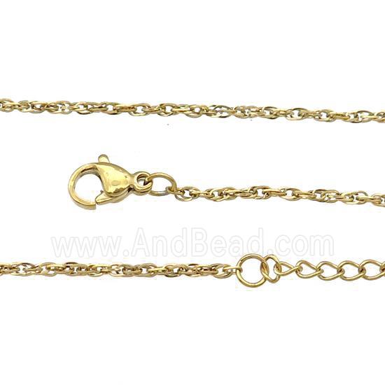 Stainless Steel Necklace Chain Gold Plated