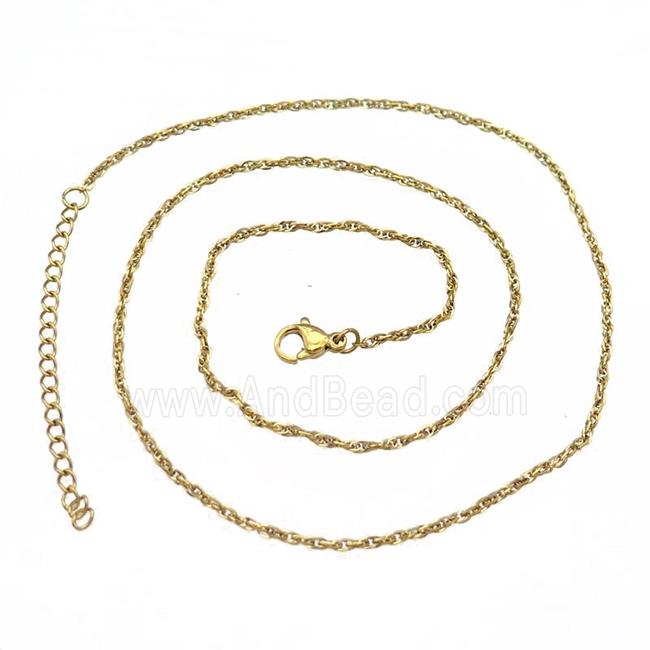 Stainless Steel Necklace Chain Gold Plated