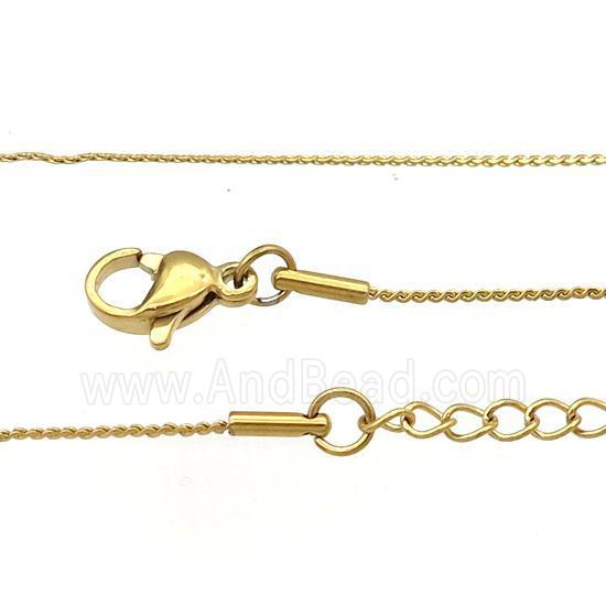 Stainless Steel Necklace Chain Gold Plated