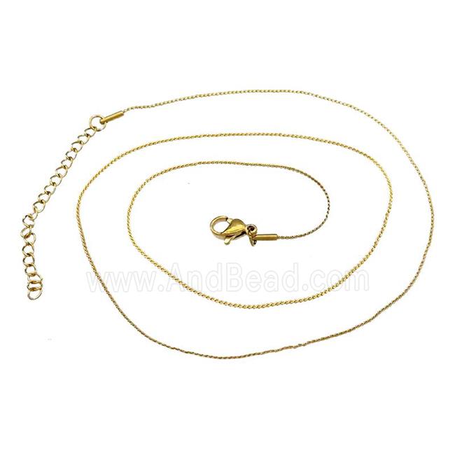 Stainless Steel Necklace Chain Gold Plated