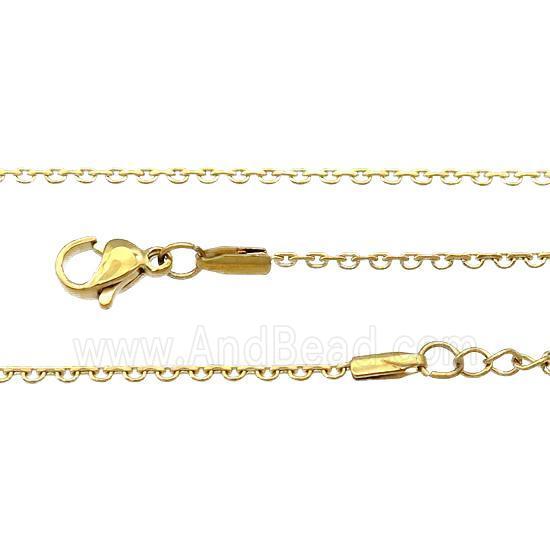 Stainless Steel Necklace Chain Gold Plated