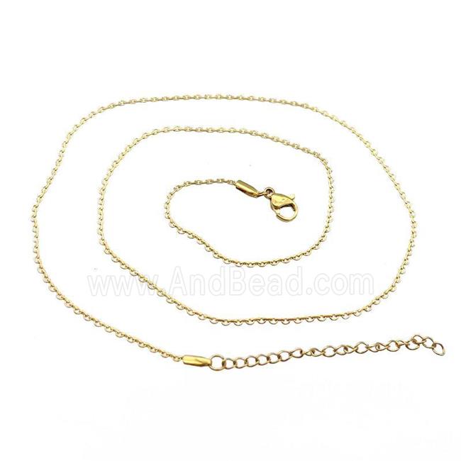 Stainless Steel Necklace Chain Gold Plated