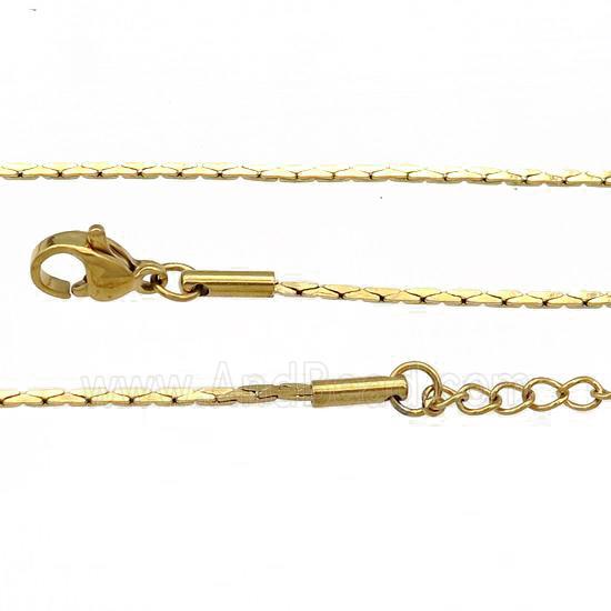 Stainless Steel Necklace Chain Gold Plated