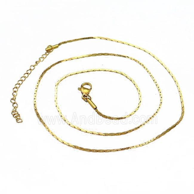 Stainless Steel Necklace Chain Gold Plated