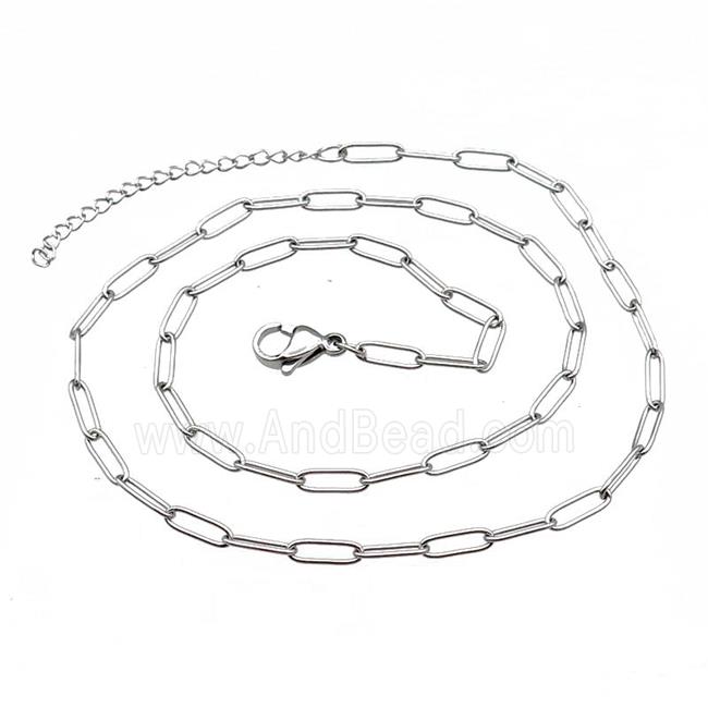 Raw Stainless Steel Necklace Chain