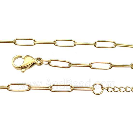 Stainless Steel Necklace Chain Gold Plated