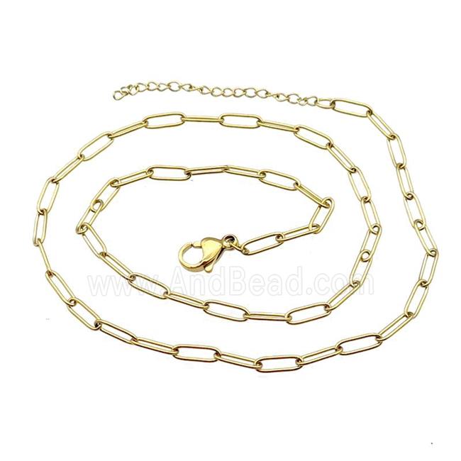 Stainless Steel Necklace Chain Gold Plated