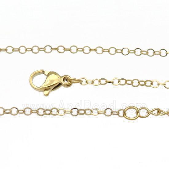 Stainless Steel Necklace Chain Gold Plated