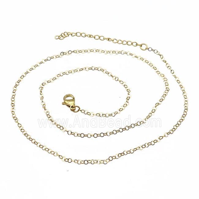 Stainless Steel Necklace Chain Gold Plated