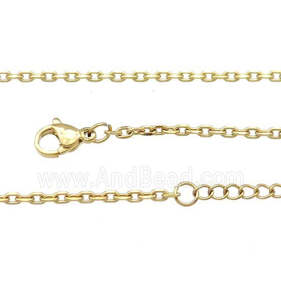 Stainless Steel Necklace Chain Gold Plated