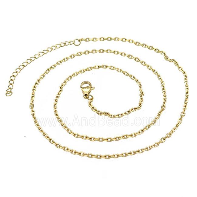 Stainless Steel Necklace Chain Gold Plated