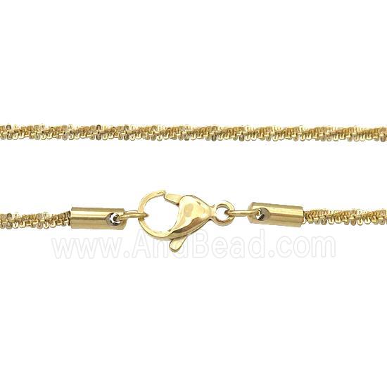 Stainless Steel Necklace Chain Gold Plated