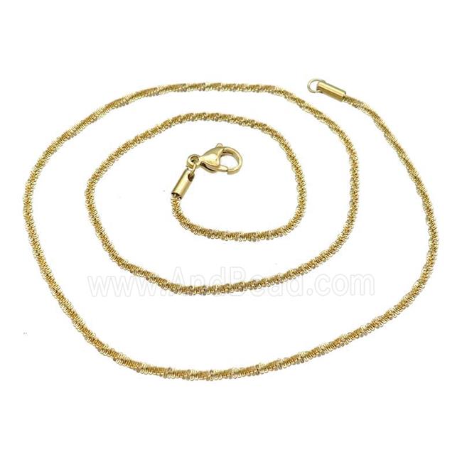 Stainless Steel Necklace Chain Gold Plated