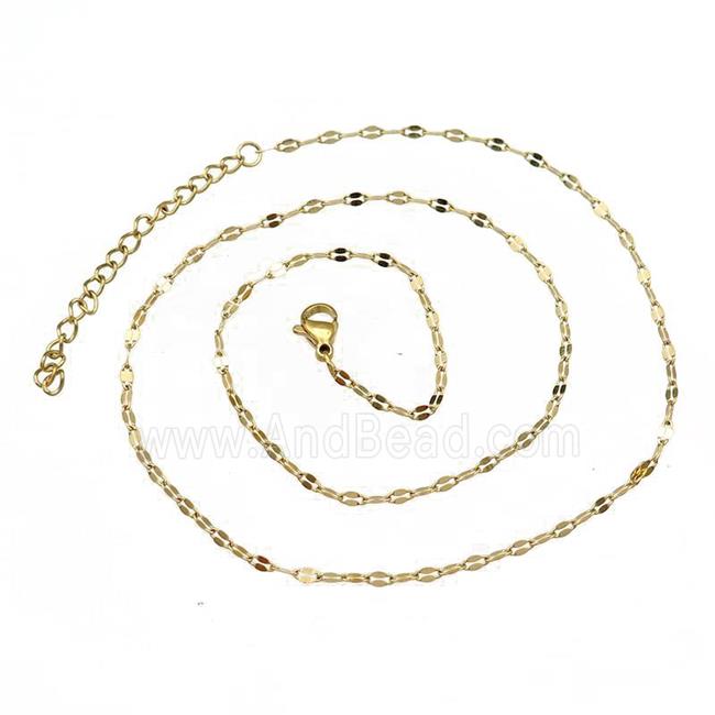 Stainless Steel Necklace Chain Gold Plated