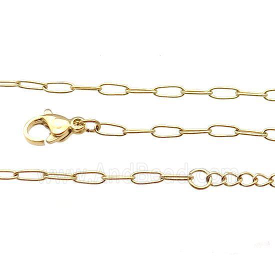 Stainless Steel Necklace Chain Gold Plated