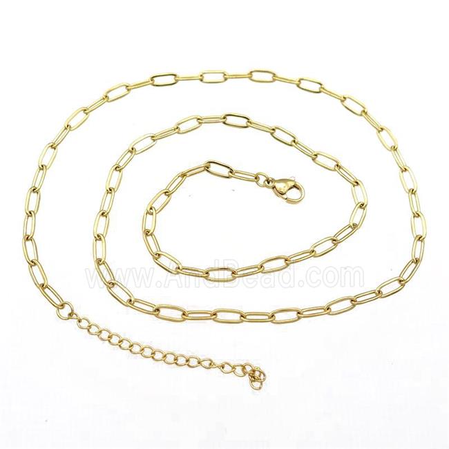 Stainless Steel Necklace Chain Gold Plated