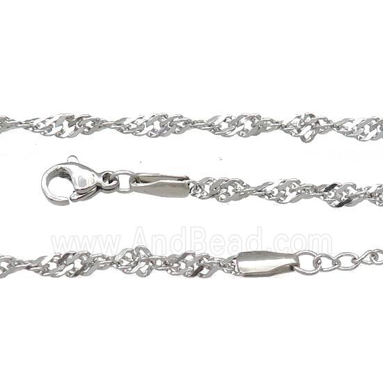 Raw Stainless Steel Necklace Chain