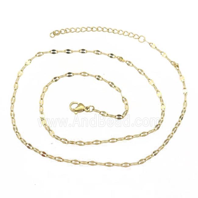 Stainless Steel Necklace Chain Gold Plated