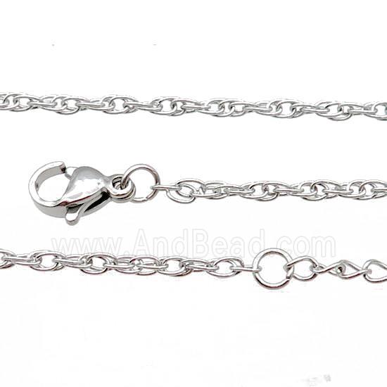 Raw Stainless Steel Necklace Chain