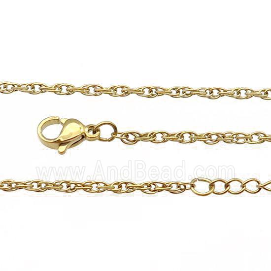 Stainless Steel Necklace Chain Gold Plated