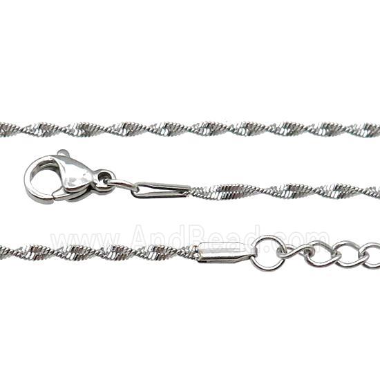 Raw Stainless Steel Necklace Chain