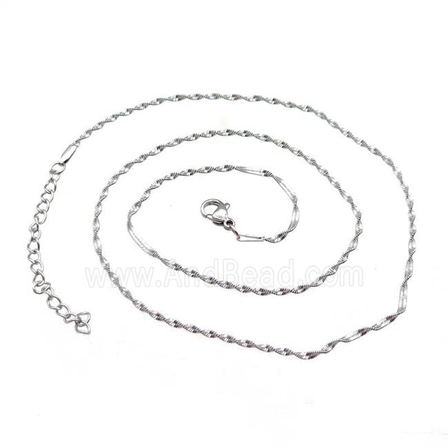 Raw Stainless Steel Necklace Chain