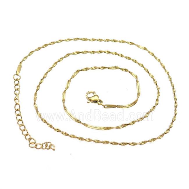 Stainless Steel Necklace Chain Gold Plated