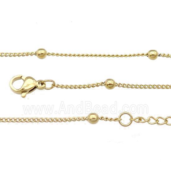 Stainless Steel Necklace Chain Gold Plated