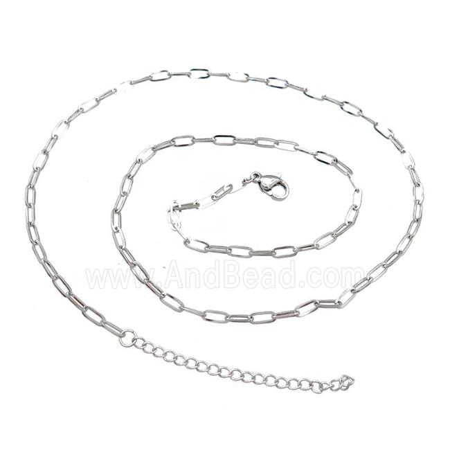 Raw Stainless Steel Necklace Chain
