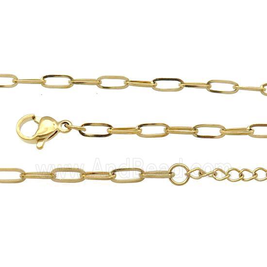 Stainless Steel Necklace Chain Gold Plated
