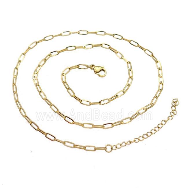 Stainless Steel Necklace Chain Gold Plated