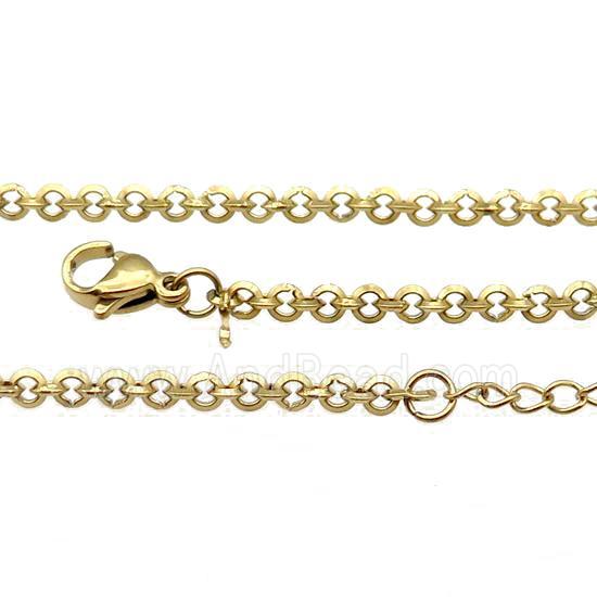 Stainless Steel Necklace Chain Gold Plated