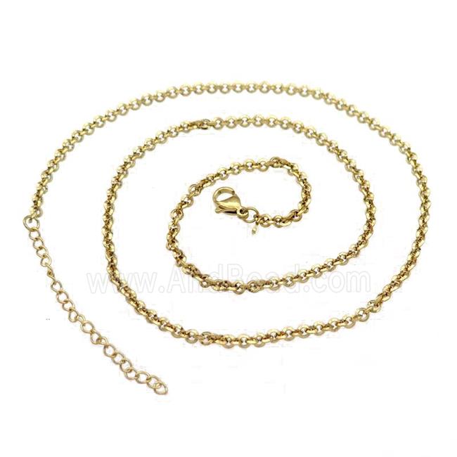 Stainless Steel Necklace Chain Gold Plated